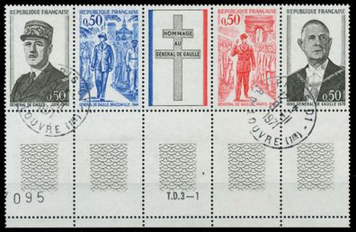 Frankreich 1971 Nr 1772L-1775L zentrisch gestempelt 5ER STR X6254A2