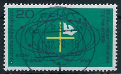 BRD BUND 1968 Nr 568 zentrisch gestempelt X69B6EA