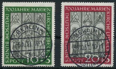 BRD BUND 1951 Nr 139-140 zentrisch gestempelt gepr. X69B75A