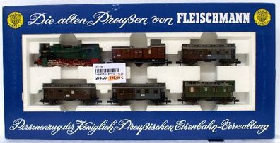 Fleischmann 7881 Zugset 6-tlg KPEV T16 Dampflok + 5 Pers Spur N