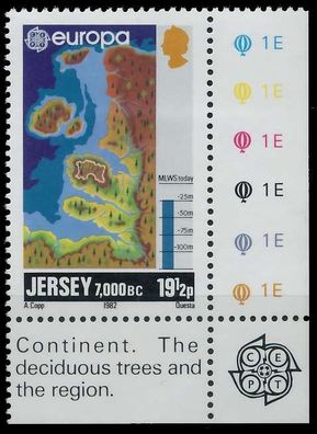 JERSEY 1982 Nr 280 postfrisch ECKE-URE XAE290E