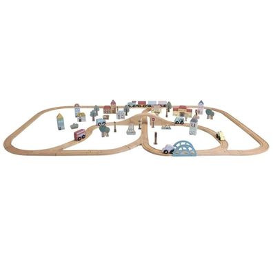 Little Dutch Holzeisenbahn XXL Holz 145x85cm 108 Teile