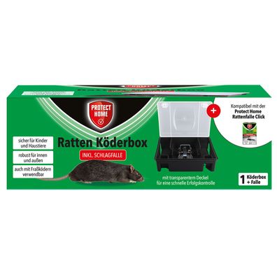 Protect HOME® Rattenköderbox inkl. Schlagfalle, 1 Stück