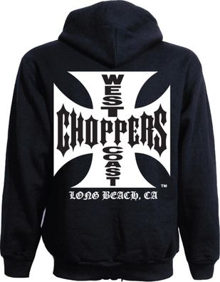 WCC West Coast Choppers Hoodie Iron Cross Light Cotton Schwarz