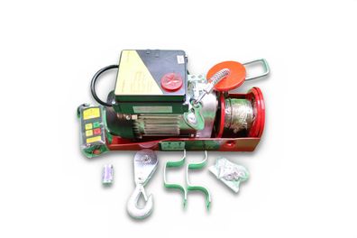 VEVOR Elektrische Seilwinde 250kg Hubhöhe 12m Seilzug 510W mit Fernbedienung