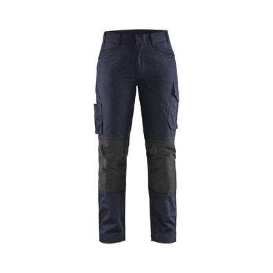 Blaklader Damen Service Arbeitshose Stretch Marineblau Schwarz Groesse D19