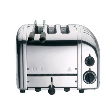 Dualit 3 Scheiben Kombi-Toaster Edelstahl poliert extra breite Schlitze