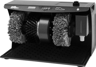 SARO Schuhputzmaschine ESP 006 2 Polierbürsten Fußschalter Cremespender