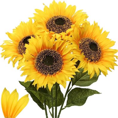 Briful Sonnenblumen Groß 4 Stück 8 Zoll Blüte