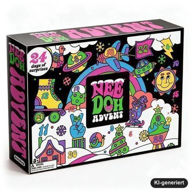 Schylling NeeDoh Squishmas Adventskalender 2026 mit 24 Mini-Squishy-Sensorikspie
