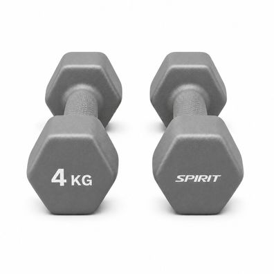 Spirit Studio Neopren Trainingshantel Mid Grey 4 kg