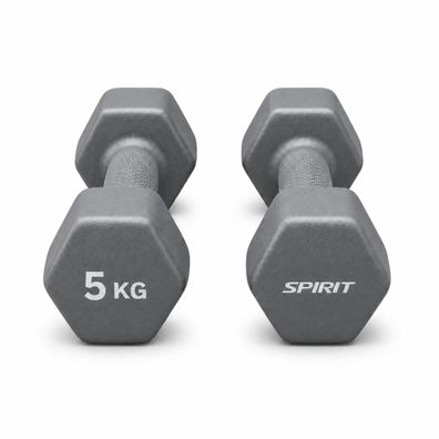 Spirit Studio Neopren Trainingshantel Mid Grey 5 kg