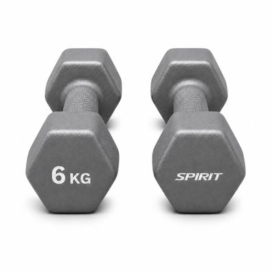 Spirit Studio Neopren Trainingshantel Mid Grey 6 kg