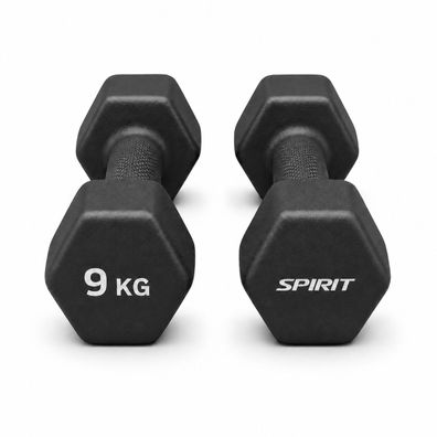 Spirit Studio Neopren Trainingshantel Black 9 kg