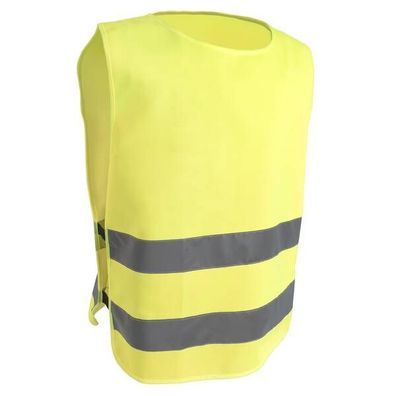 Warnweste, Größe: M/L, Poncho Form, Farbe: gelb, mit je 2 Re