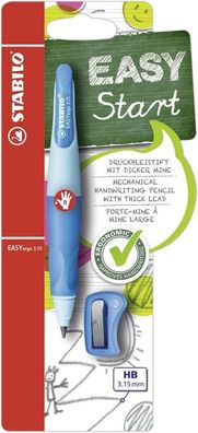 Ergonomischer Druck-Bleistift für Rechtshänder - Stabilo EASYergo 3.15 in hellblau/du