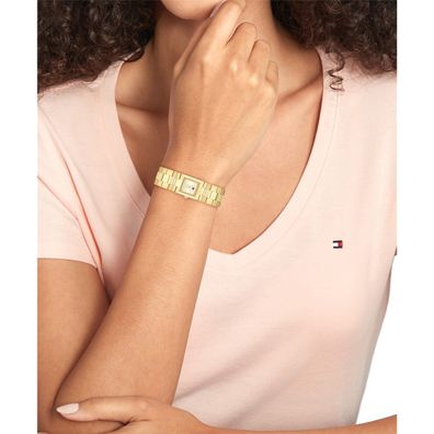 Tommy Hilfiger Damenuhr 1782787 Edelstahl, Gold plattiert