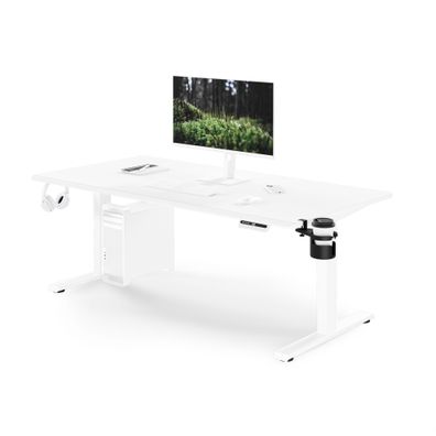 Ergonomischer, höhenverstellbarer Schreibtisch, weiß: 160 x 80 cm: ARIA