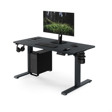 Ergonomischer, höhenverstellbarer Schreibtisch in Anthrazit: 120 x 60 cm: ARIA