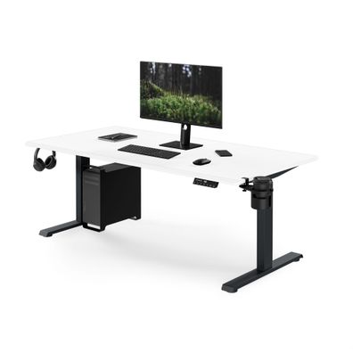 Ergonomischer, höhenverstellbarer Schreibtisch in Anthrazit und Weiß: 160x80 cm: ARIA