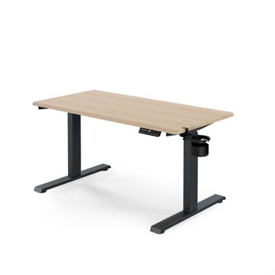 Ergonomischer, höhenverstellbarer Schreibtisch, anthrazit/Sonoma-Eiche: 120x60cm ARIA