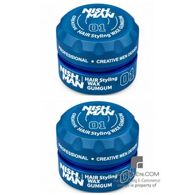 NishMan/Hair Styling Wax 01 "Gum Gum" 2x150ml/Haarstyling/Haarpflege