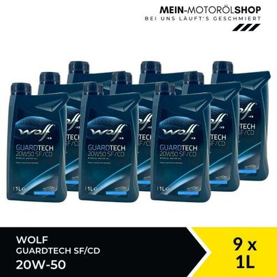 Wolf GuardTech 20W-50 SF/CD 9x1 Liter