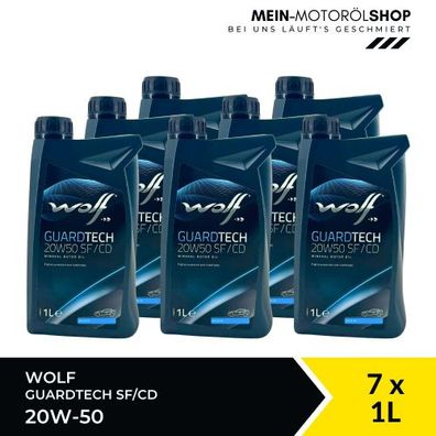 Wolf GuardTech 20W-50 SF/CD 7x1 Liter