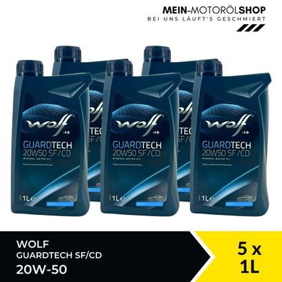 Wolf GuardTech 20W-50 SF/CD 5x1 Liter