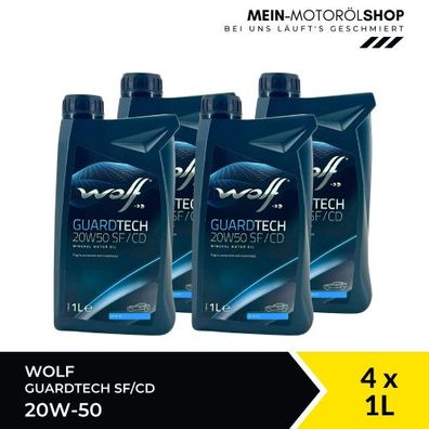 Wolf GuardTech 20W-50 SF/CD 4x1 Liter