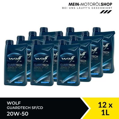 Wolf GuardTech 20W-50 SF/CD 12x1 Liter