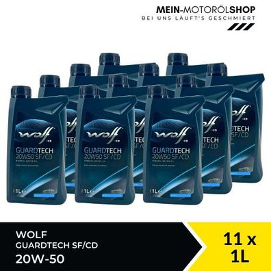 Wolf GuardTech 20W-50 SF/CD 11x1 Liter