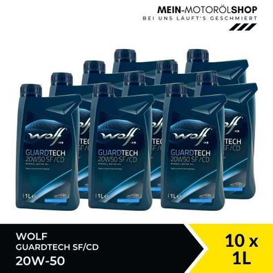Wolf GuardTech 20W-50 SF/CD 10x1 Liter