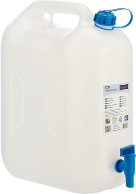 hünersdorff 817700 Wasserkanister ECO mit festmontiertem Ablasshahn / Wasserauslauf,