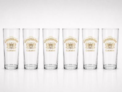 Grevensteiner Veltins Biergläser 0,2l - 6er Set Original Biergläser | Klassisch
