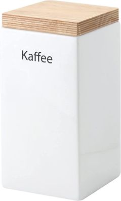 Continenta Boîte à provisions carrée, 1200 ml, avec couvercle en bois et anneau en si