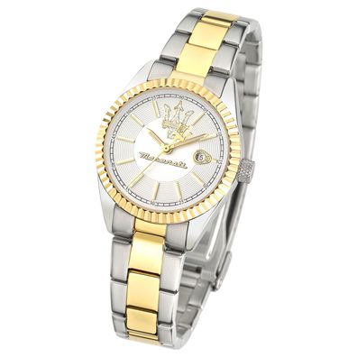 Maserati Edelstahl Uhr Analog Competizione Damen silber gold UMAR8853100505