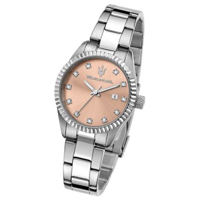 Maserati Edelstahl Armband-Uhr Analog Competizione Damen silber UMAR8853100509