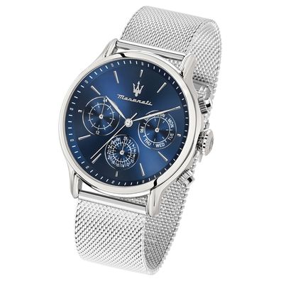 Maserati Edelstahl Armband-Uhr Multifunktion EPOCA Herren silber UMAR8853118019