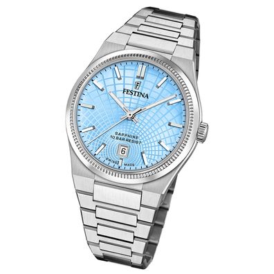 Festina Herrenuhr Swiss Made Armbanduhr Edelstahl silber UF20051/3