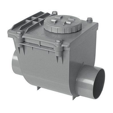 First Plast NRC100G PVC Rückschlagventil Ø 100 mm Grau