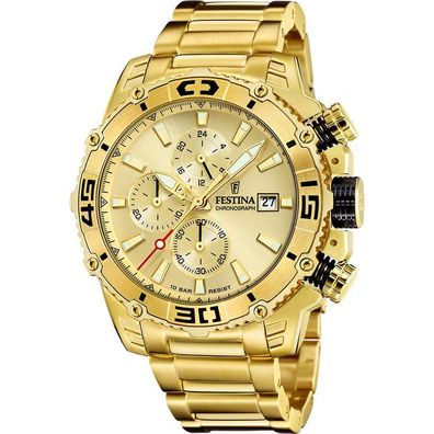 Chronograph - Quarz - Timeless - IP Vergoldet