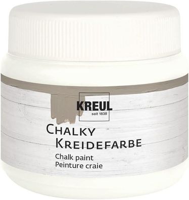 KREUL 75311 - Chalky Kreidefarbe, White Cotton in 150 ml Kunststoffdose, sanft - matt