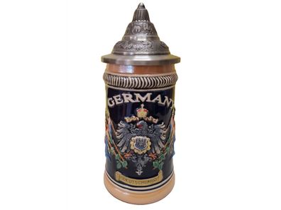 Bierkrug 0,25 Ltr Germany, bunt, gerade m.D