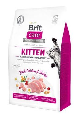 Brit Care Kitten Grain-Free Trockenfutter für Katzenwelpen&Trächtige Katzen 2kg
