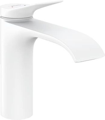 hansgrohe Vivenis Waschtischarmatur mit Zugstange und Wassersparfunktion Mattwei