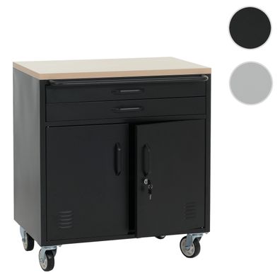 Werkstattwagen HWC-R18, abschließbar Rollen Staufächer Schubladen Stahl 85x75x53cm