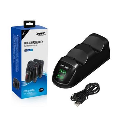 DOBE Ladestation für zwei Playstation 4/PS4 Slim/PS4 Pro DualShock Controller mit LED