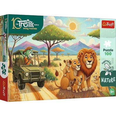Puzzle - 100 - Lions - Treflik Family - Trefl 16593