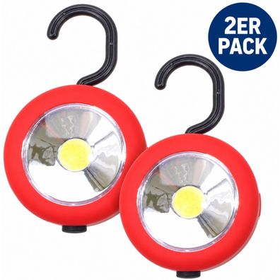 2x Set LED Leuchte Magnet Haken Taschenlampe Arbeitsleuchte Werkstatt Handlampe